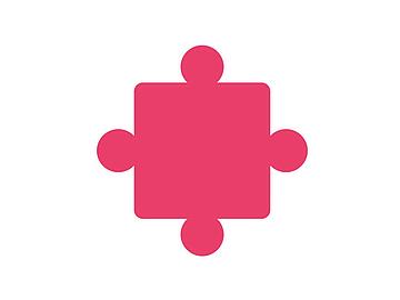 Puzzleteil pink